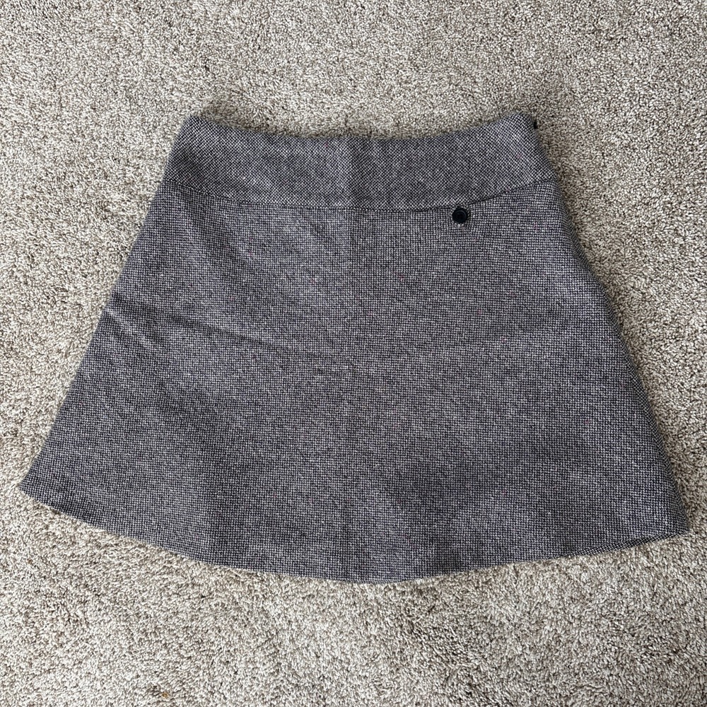 GAP Wool Blend Tweed Womens Size 2 Mini Skirt‎ Black Pink Speckled Y2K Vtg
